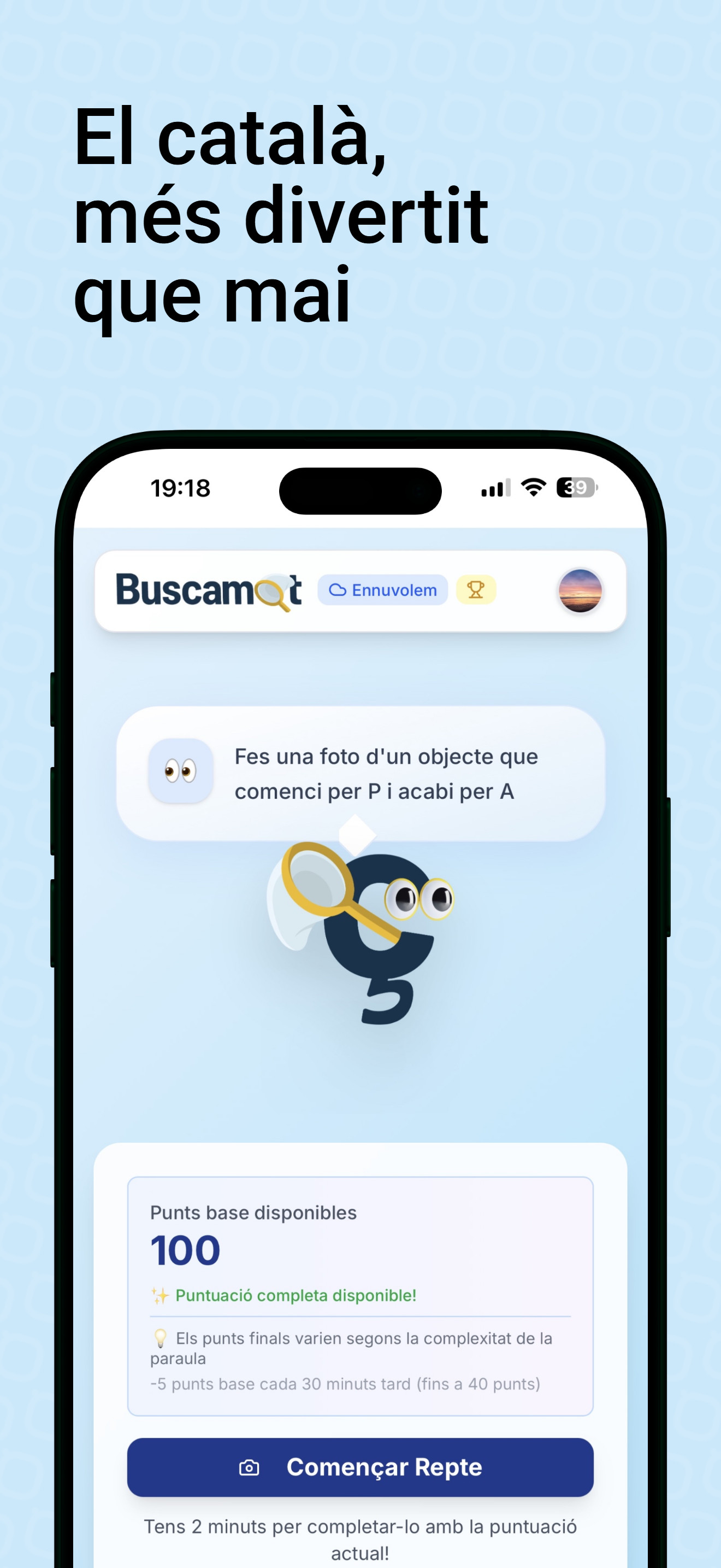 Buscamot – pantalla principal